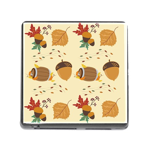 Leaves Foliage Acorns Barrel Memory Card Reader (Square 5 Slot) from ArtsNow.com Front