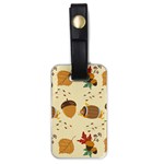 Leaves Foliage Acorns Barrel Luggage Tag (one side)