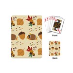 Leaves Foliage Acorns Barrel Playing Cards Single Design (Mini)
