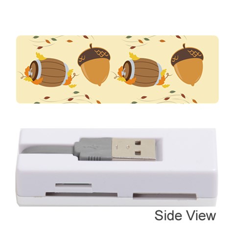 Leaves Foliage Acorns Barrel Memory Card Reader (Stick) from ArtsNow.com Front