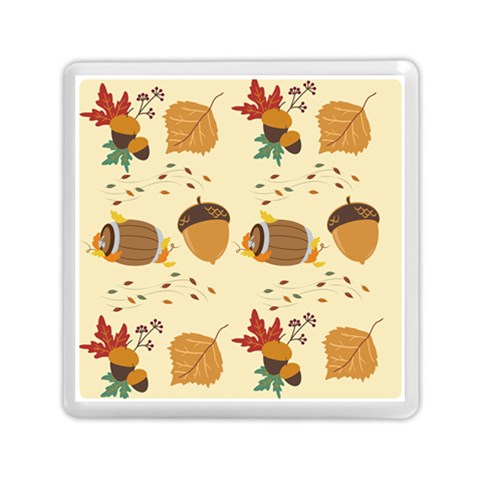 Leaves Foliage Acorns Barrel Memory Card Reader (Square) from ArtsNow.com Front