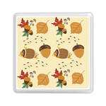 Leaves Foliage Acorns Barrel Memory Card Reader (Square)
