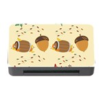 Leaves Foliage Acorns Barrel Memory Card Reader with CF