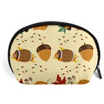 Leaves Foliage Acorns Barrel Accessory Pouch (Large)
