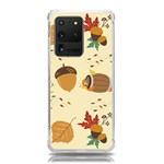 Leaves Foliage Acorns Barrel Samsung Galaxy S20 Ultra 6.9 Inch TPU UV Case