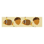 Leaves Foliage Acorns Barrel Banner and Sign 4  x 1 