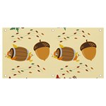 Leaves Foliage Acorns Barrel Banner and Sign 4  x 2 