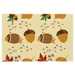 Leaves Foliage Acorns Barrel Banner and Sign 6  x 4 