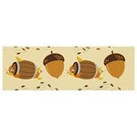 Leaves Foliage Acorns Barrel Banner and Sign 9  x 3 
