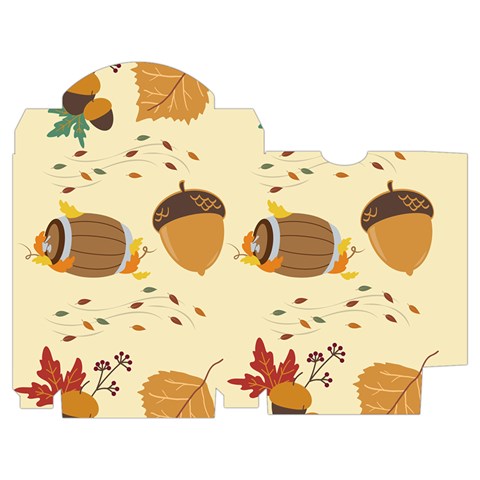 Leaves Foliage Acorns Barrel Playing Cards Single Design (Rectangle) with Custom Box from ArtsNow.com Poker Box