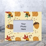 Leaves Foliage Acorns Barrel White Tabletop Photo Frame 4 x6 