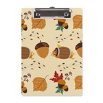 Leaves Foliage Acorns Barrel A5 Acrylic Clipboard