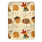 Leaves Foliage Acorns Barrel Rectangular Glass Fridge Magnet (4 pack)