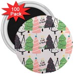 Christmas Trees Icons 3  Magnets (100 pack)