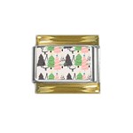 Christmas Trees Icons Gold Trim Italian Charm (9mm)