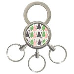 Christmas Trees Icons 3-Ring Key Chain