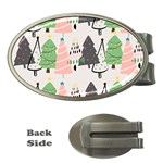 Christmas Trees Icons Money Clips (Oval) 
