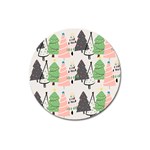 Christmas Trees Icons Magnet 3  (Round)