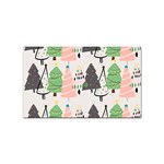 Christmas Trees Icons Sticker Rectangular (100 pack)