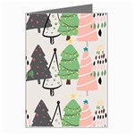 Christmas Trees Icons Greeting Card