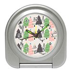 Christmas Trees Icons Travel Alarm Clock