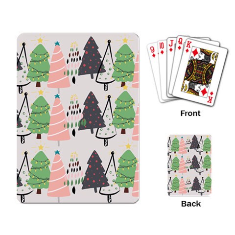 Christmas Trees Icons Playing Cards Single Design (Rectangle) from ArtsNow.com Back
