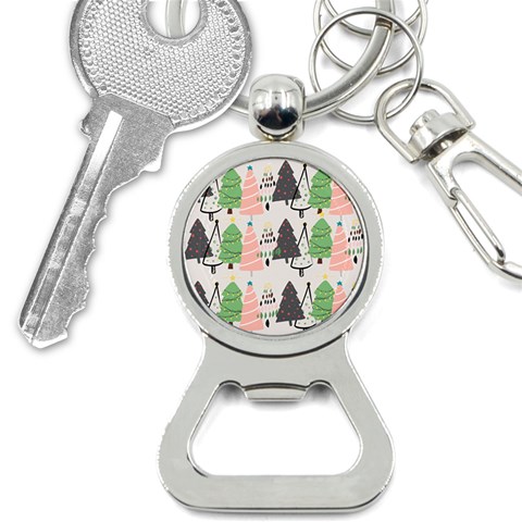 Christmas Trees Icons Bottle Opener Key Chain from ArtsNow.com Front