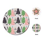 Christmas Trees Icons Playing Cards Single Design (Round)