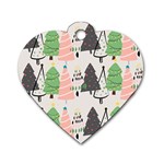 Christmas Trees Icons Dog Tag Heart (Two Sides)
