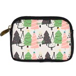 Christmas Trees Icons Digital Camera Leather Case