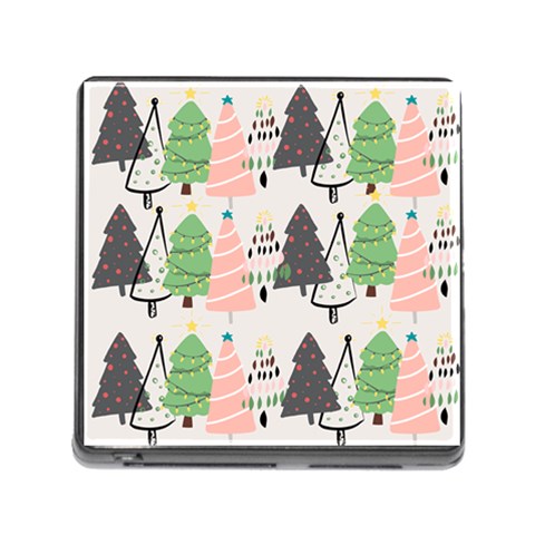 Christmas Trees Icons Memory Card Reader (Square 5 Slot) from ArtsNow.com Front