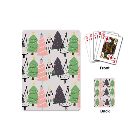Christmas Trees Icons Playing Cards Single Design (Mini) from ArtsNow.com Back