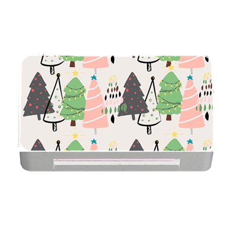 Christmas Trees Icons Memory Card Reader with CF from ArtsNow.com Front