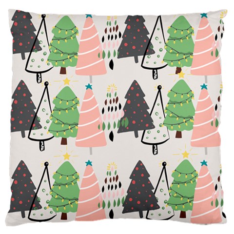 Christmas Trees Icons Large Cushion Case (Two Sides) from ArtsNow.com Front