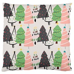 Christmas Trees Icons Large Cushion Case (Two Sides) from ArtsNow.com Back
