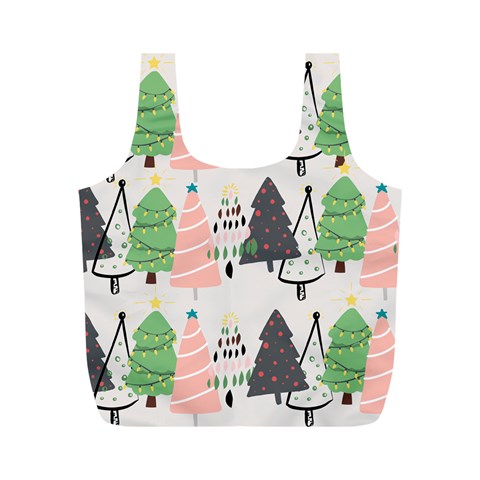 Christmas Trees Icons Full Print Recycle Bag (M) from ArtsNow.com Front