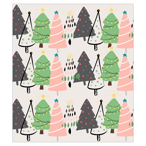 Christmas Trees Icons Drawstring Pouch (Small) from ArtsNow.com Front