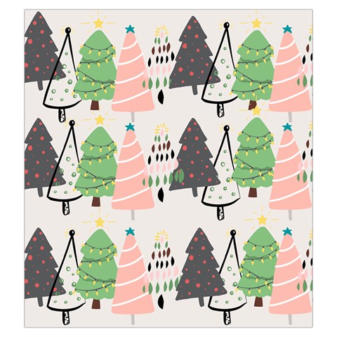 Christmas Trees Icons Drawstring Pouch (Large) from ArtsNow.com Front