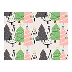 Christmas Trees Icons Two Sides Premium Plush Fleece Blanket (Mini)