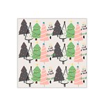 Christmas Trees Icons Satin Bandana Scarf 22  x 22 