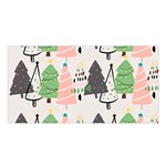Christmas Trees Icons Satin Shawl 45  x 80 