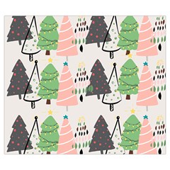 Christmas Trees Icons Zipper Large Tote Bag from ArtsNow.com Back