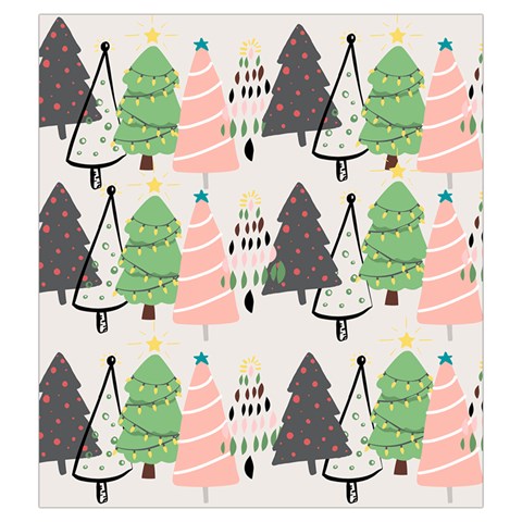 Christmas Trees Icons Drawstring Pouch (2XL) from ArtsNow.com Front