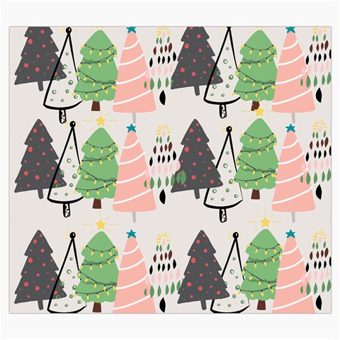 Christmas Trees Icons Roll Up Canvas Pencil Holder (S) from ArtsNow.com Front