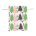 Christmas Trees Icons Lightweight Drawstring Pouch (L)