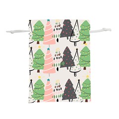 Christmas Trees Icons Lightweight Drawstring Pouch (L) from ArtsNow.com Back