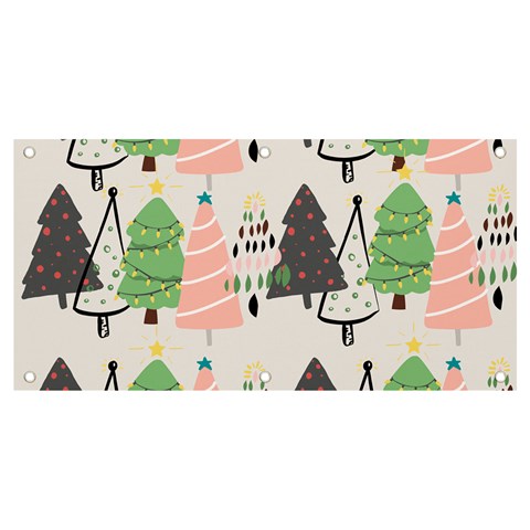 Christmas Trees Icons Banner and Sign 4  x 2  from ArtsNow.com Front