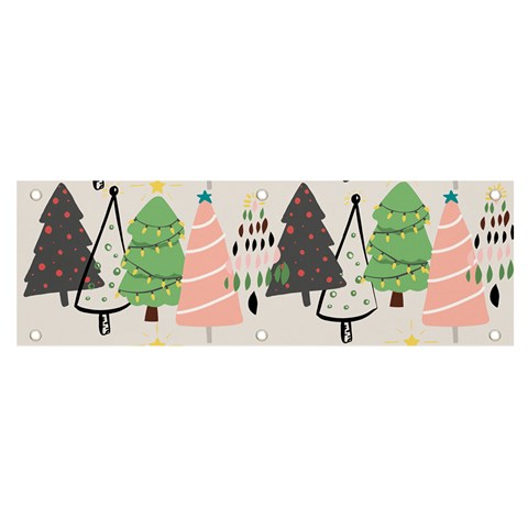 Christmas Trees Icons Banner and Sign 6  x 2  from ArtsNow.com Front