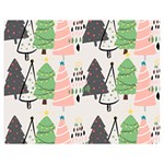Christmas Trees Icons Premium Plush Fleece Blanket (Medium)