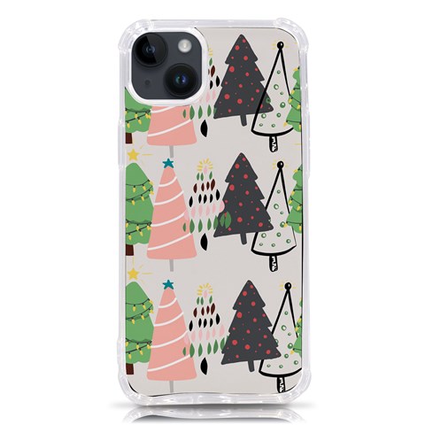 Christmas Trees Icons iPhone 14 Plus TPU UV Print Case from ArtsNow.com Front